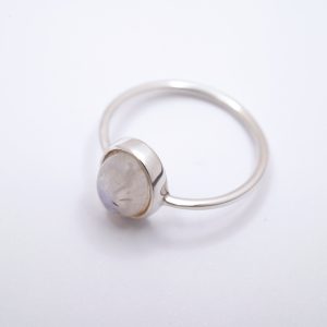 Stříbrný prstýnek - Měsíční kámen, malý