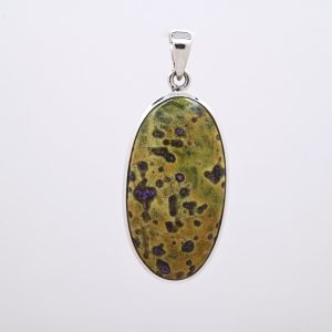 Stříbrný přívěšek - Serpentin